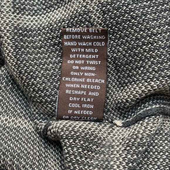 Adrienne Vittadini Sweater Knit Dress Gray Cream Windowpane Plaid Size Medium - Picture 8 of 11